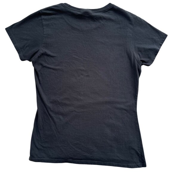 Port & Company Ladies Medium Black T-Shirt With Coyotes & Moon Graphic - Picture 2 of 6